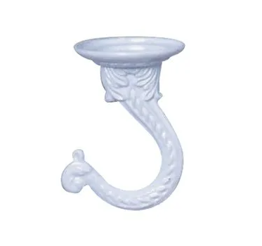 Jumbo White Ceiling Plant Hook - Model 86122gt For Indoor And Outdoor Use