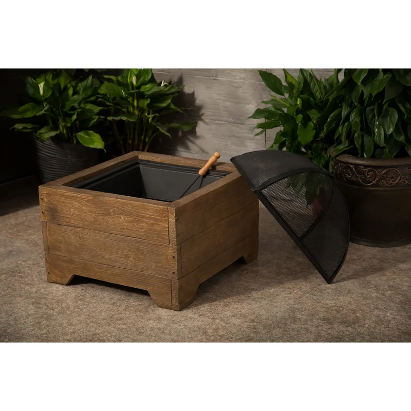 26.77” H x 23.62” W Steel Wood Burning Outdoor Fire Pit